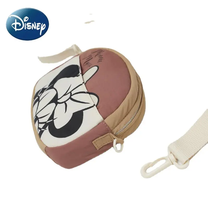 Disney Ladies Crossbody Bag Mickey Mouse Feather Material Cartoon Cute Phone Shoulder Bag Ladies Minnie