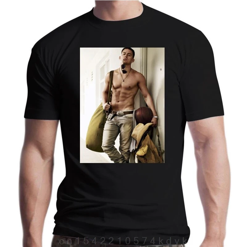 Новая мужская хлопковая Футболка Channing Tatum с круглым вырезом и коротким рукавом