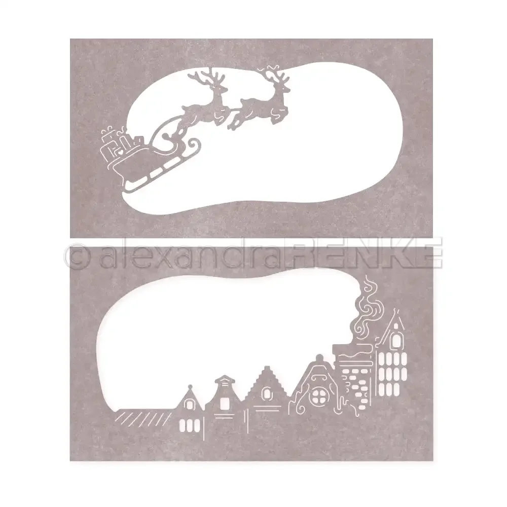 Рождественский силуэт саней металлические штампы для DIY украшение скрапбукинга