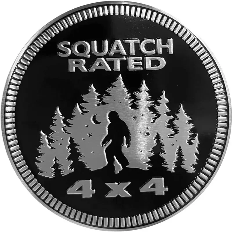 

Squatch 4x4 Автомобильная Наклейка 3D Металлическая Круглая Наклейка Для Jeep Wrangler Внедорожников Грузовиков Высококачеств...