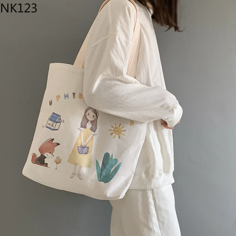

New canvas bag women's one-shoulder Korean version Harajuku ulzzang cute Japanese student canvas bag