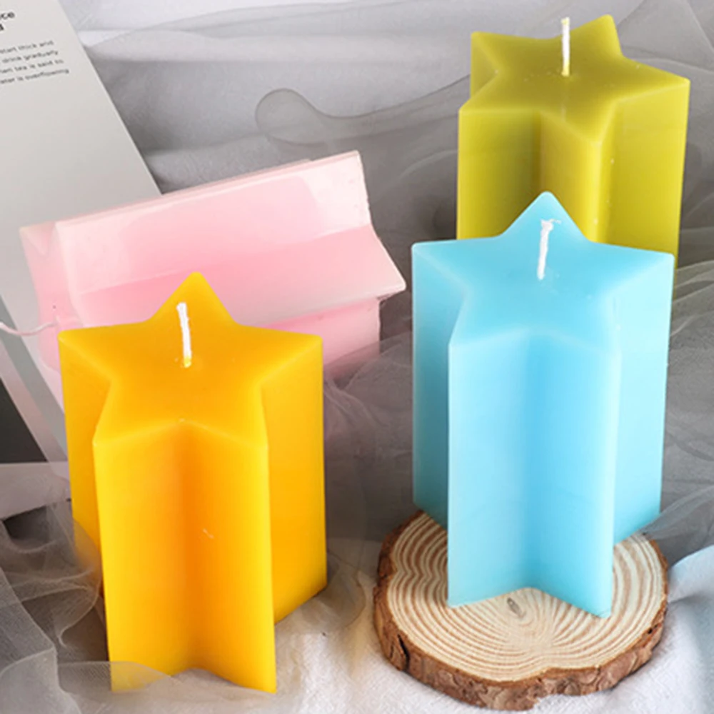 

5-pointed Star Candle Molds for Candle Making Molds Aromatherapy Clay Resin Soap Mold Candle Plaster Mold Soap Mold