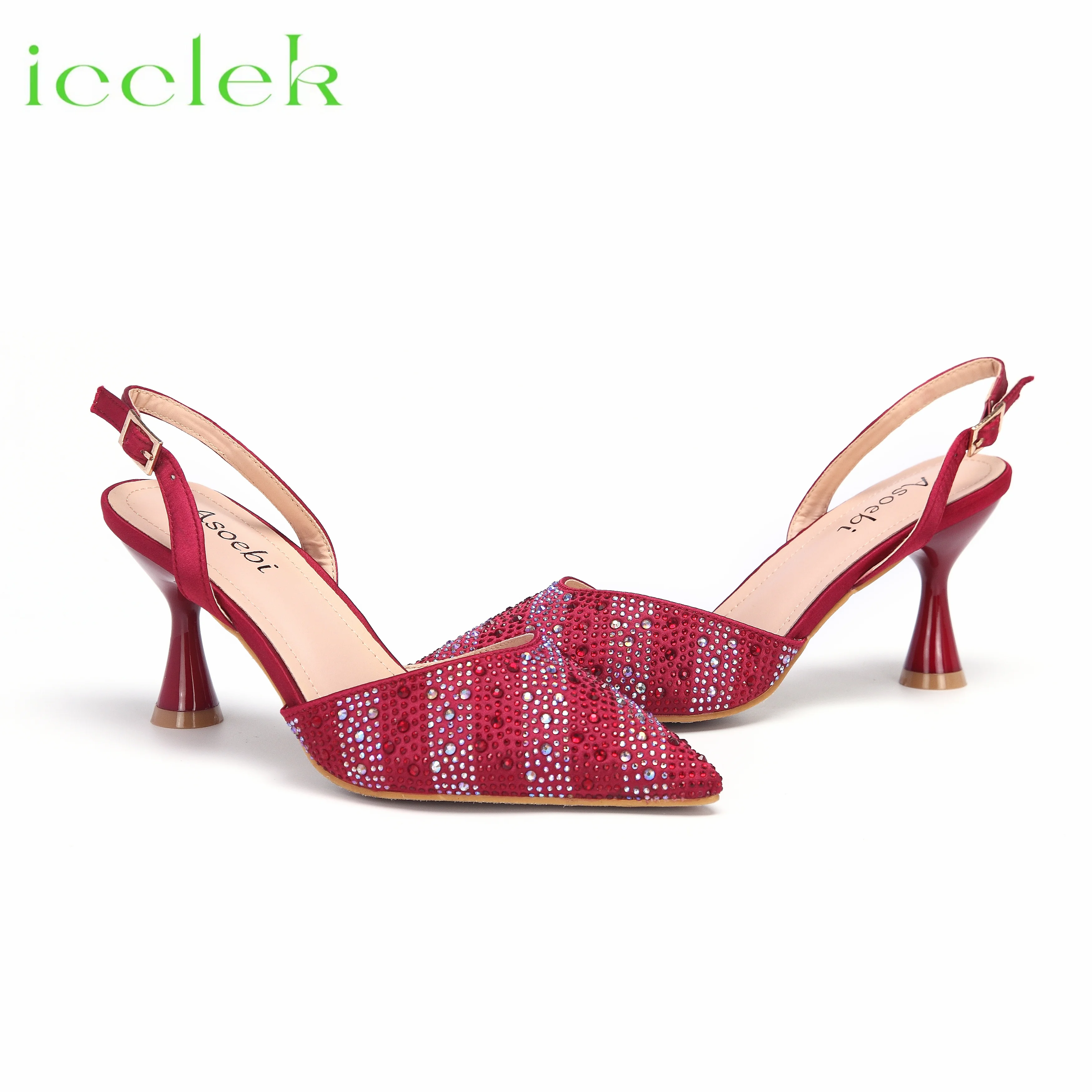 Новое поступление 2024 Винный Цвет зрелый дизайн заостренный носок Дамская обувь