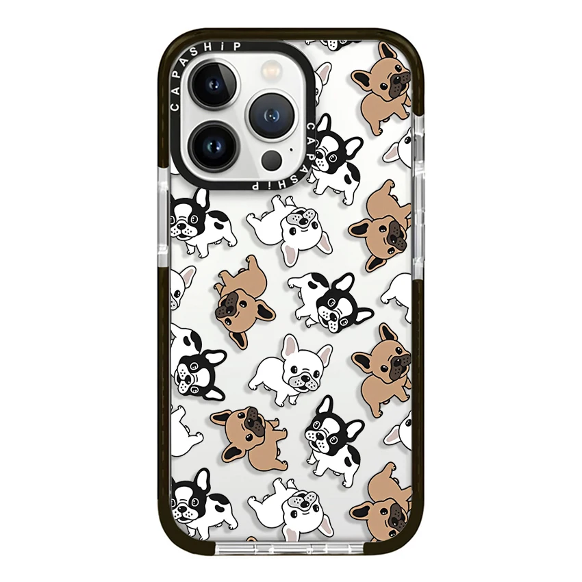 Cute Cartoon Pet Puppy Creativity Case For iPhone 16 15 14 13 12 11 Pro X XS XR Max 7 8 Plus SE Soft TPU Shockproof Back Cover