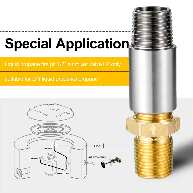 Пожарные ямы для жидкого пропана воздушный смеситель 1/2 дюйма смесительный