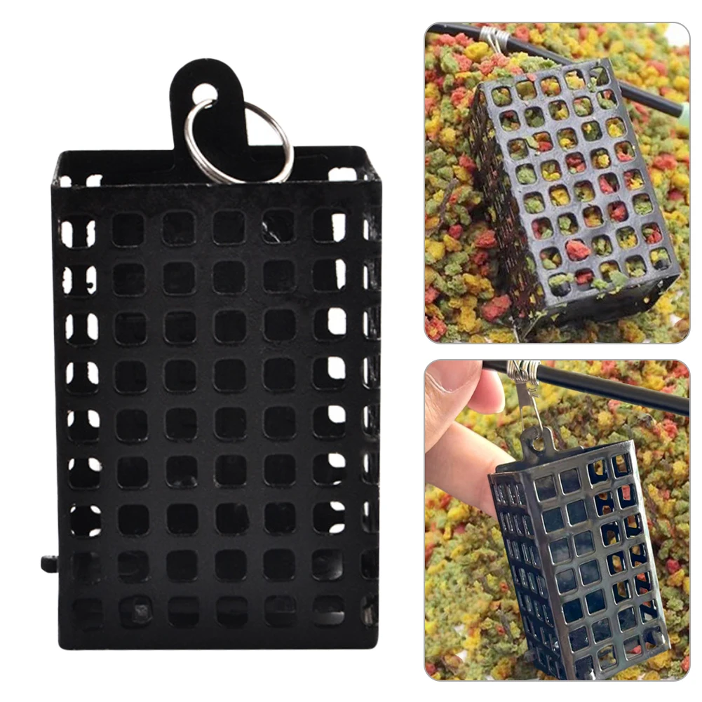 

FTK Fishing Feeder Bait Cage Lead Iron Fishing Lure Cage 40g-100g Black Fishing Lure Cage Holder Basket Cage Carp Fishing Trap
