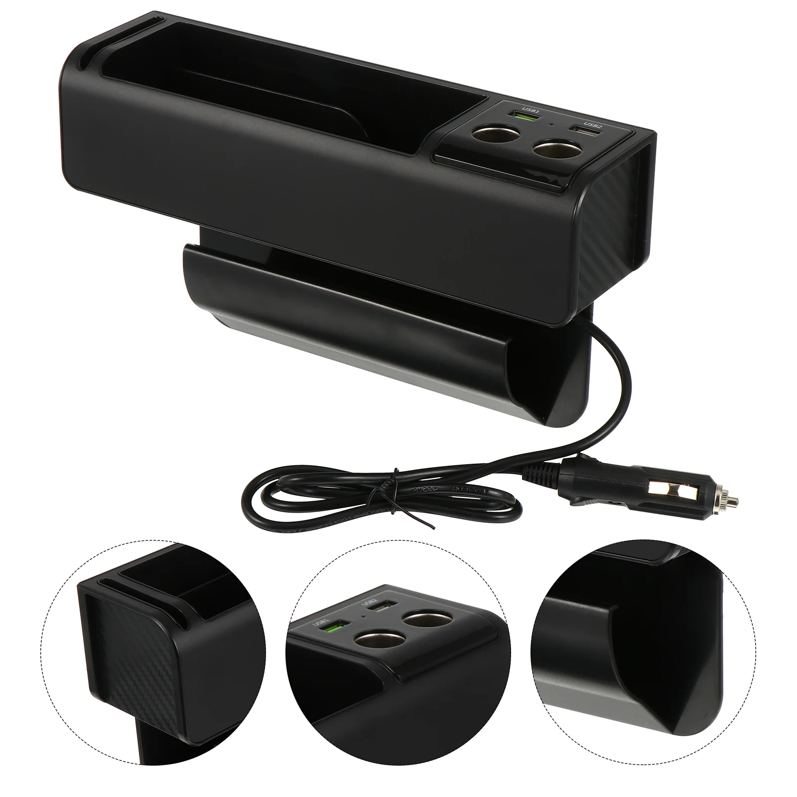 

Front Seat Car Gap Filler Side Pocket Pockets Organizer Console Abs Supplies Storage