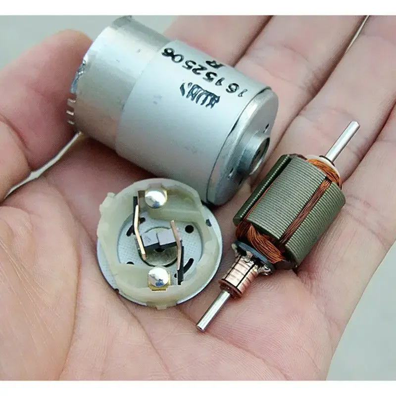 НОВЫЙ двигатель постоянного тока 12 В-24 В RS-385 с медной шестерней и кодировщиком