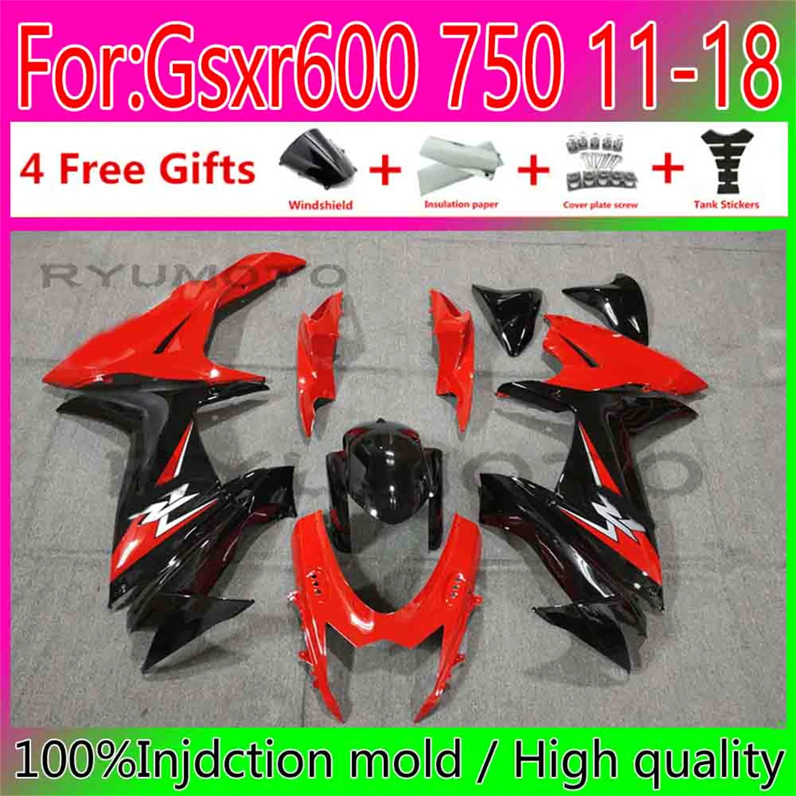 

Обтекатели для мотоциклов Suzuki GSXR600 2014 GSX R 600 750 11 12 13 14 15 16 GSX-R750 2011 - 2021 K11 обтекатели