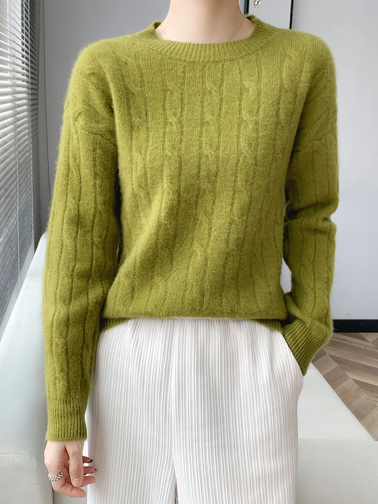 Высококачественный женский свитер осень-зима 100% мериносовая шерсть пуловер с