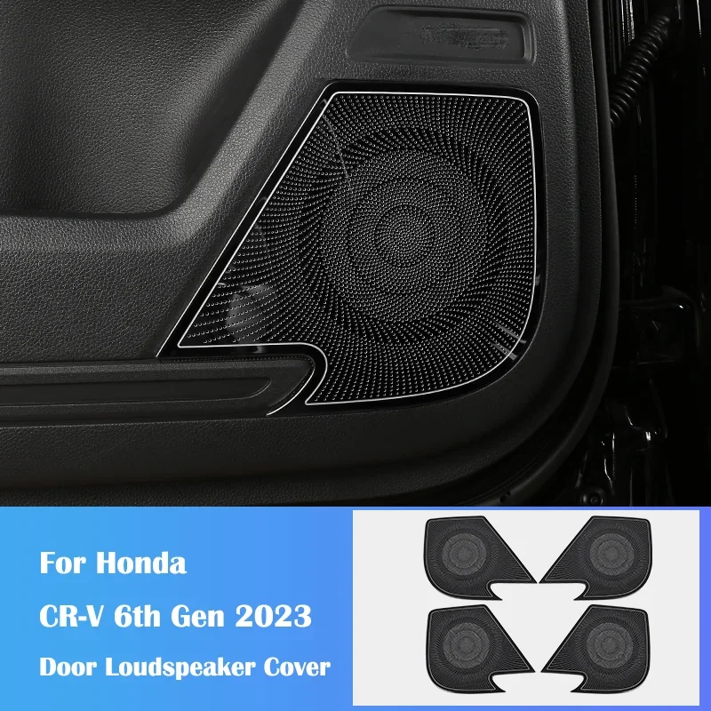 Крышка динамика двери автомобиля, накладка на громкоговоритель для Honda CRV CR-V, аксессуары для интерьера 6-го поколения 2023 2024