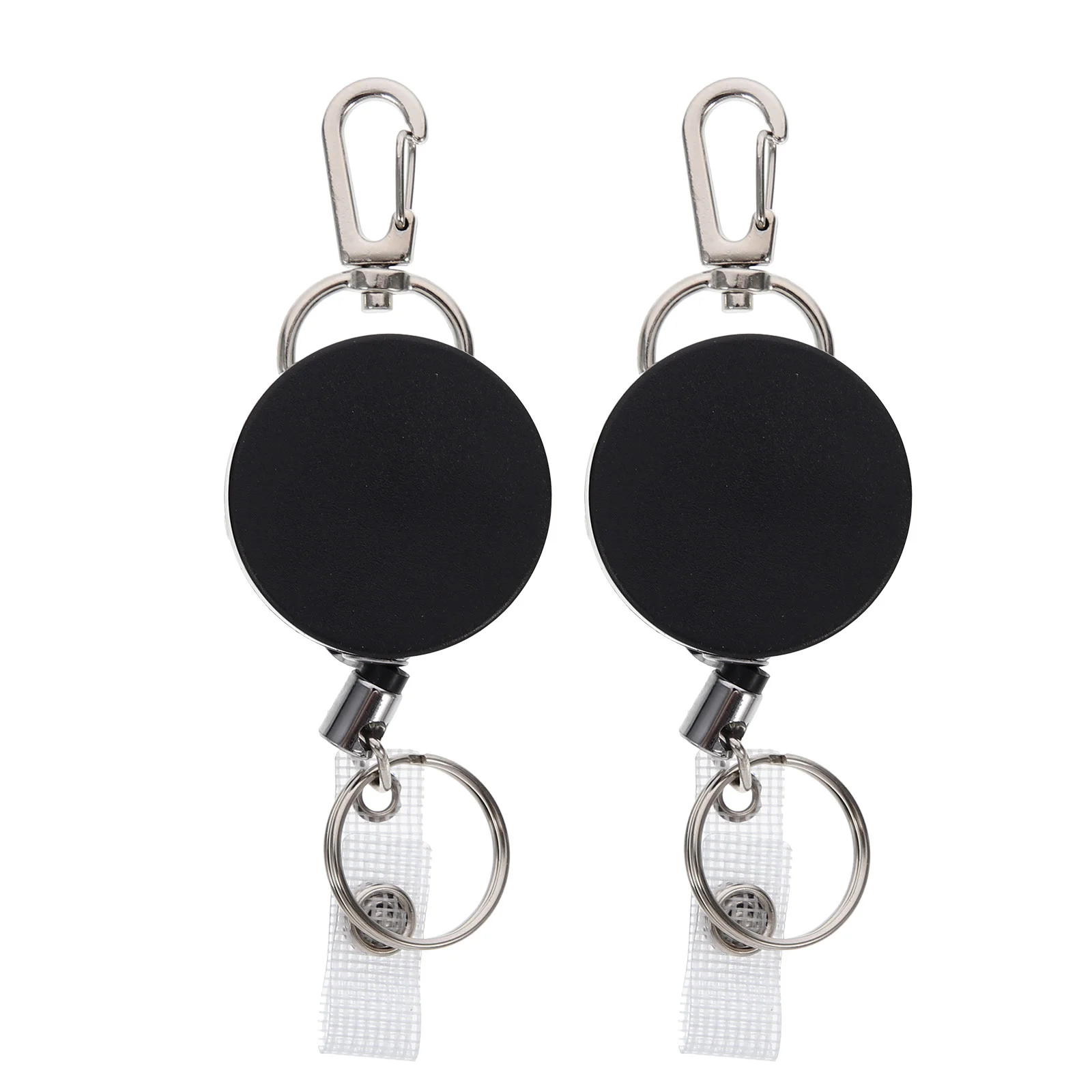 

2Pcs Metal Retractable Badge Holder Reel Keychain Key Ring Pendant for Keychain Badge Holder