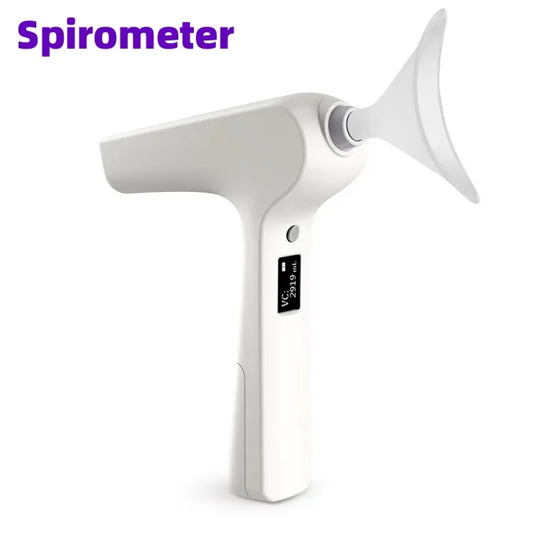 

Portable Handheld Spirometer Cardiopulmonary Function Monitoring OLED HD Display 40 Hours Use Time Disposable Nozzle