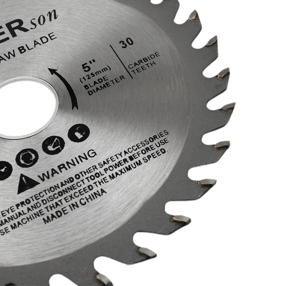 

5'' TCT Circular Saw Blade Carbide Tipped Wood Cutting Disc For Woodworking 30T Cutting Solid Wood Wood-based Panels Plywood