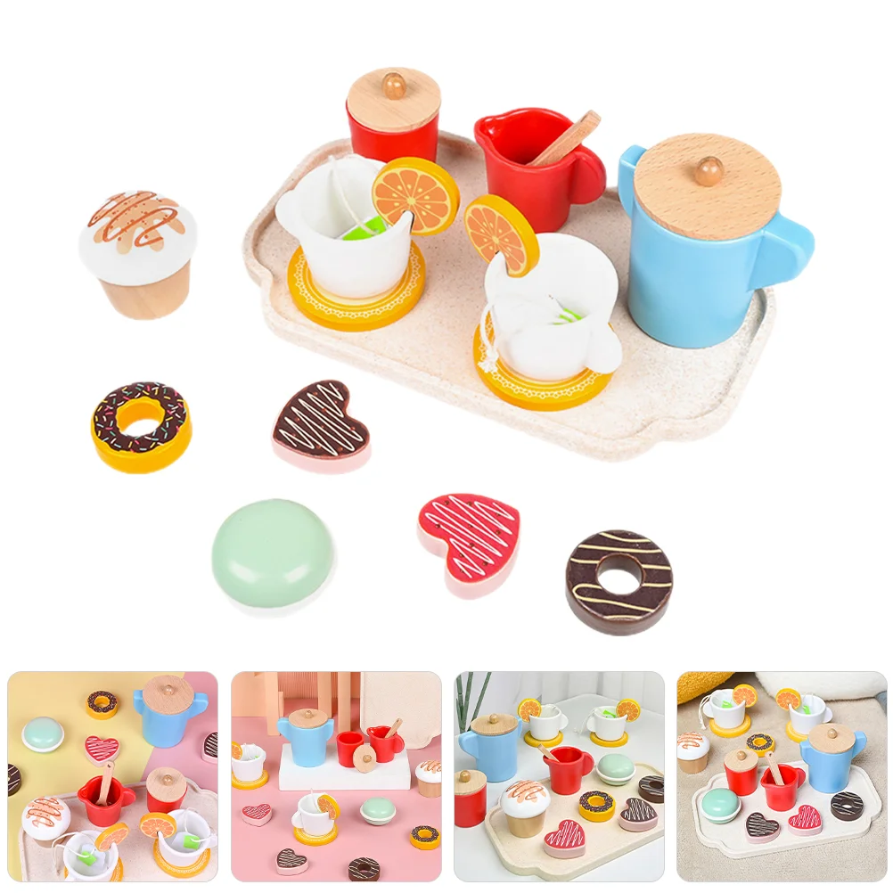 

Dessert Pretend Play Accessories Set Afternoon Tea Making Toys Miniature Tableware Kids Child