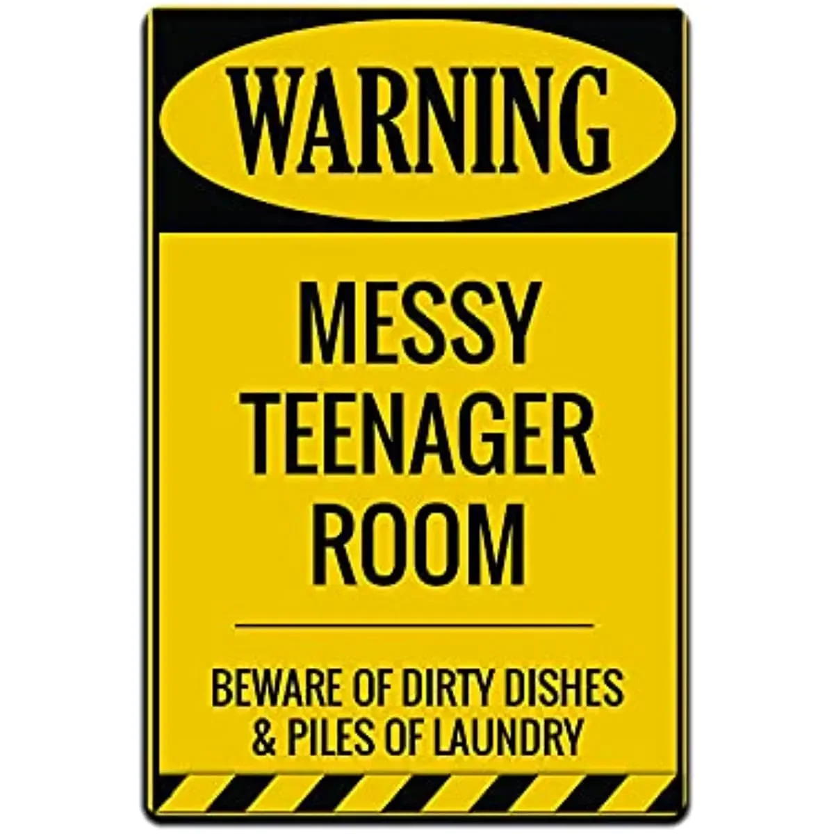 

JP's Parcels Tin Sign Children Room Decor-Teenager Kids Bedroom Wall Door Metal Signs Warning Messy Teenager Room