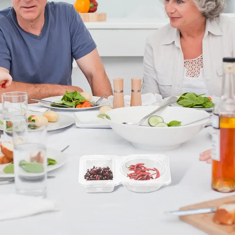 Отделения для салата двойные отделения 40 шт. герметичные