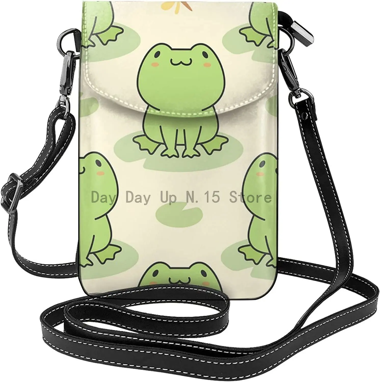 

Cute frog Crossbody Cell Phone Purse Women PU Crossbody bag Small crossbody wallet purse Shoulder Bag
