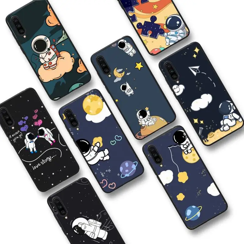 

Cute Cartoon Astronaut Star Space Phone Case for Samsung S20 lite S21 S10 S9 plus for Redmi Note8 9pro for Huawei Y6 cover