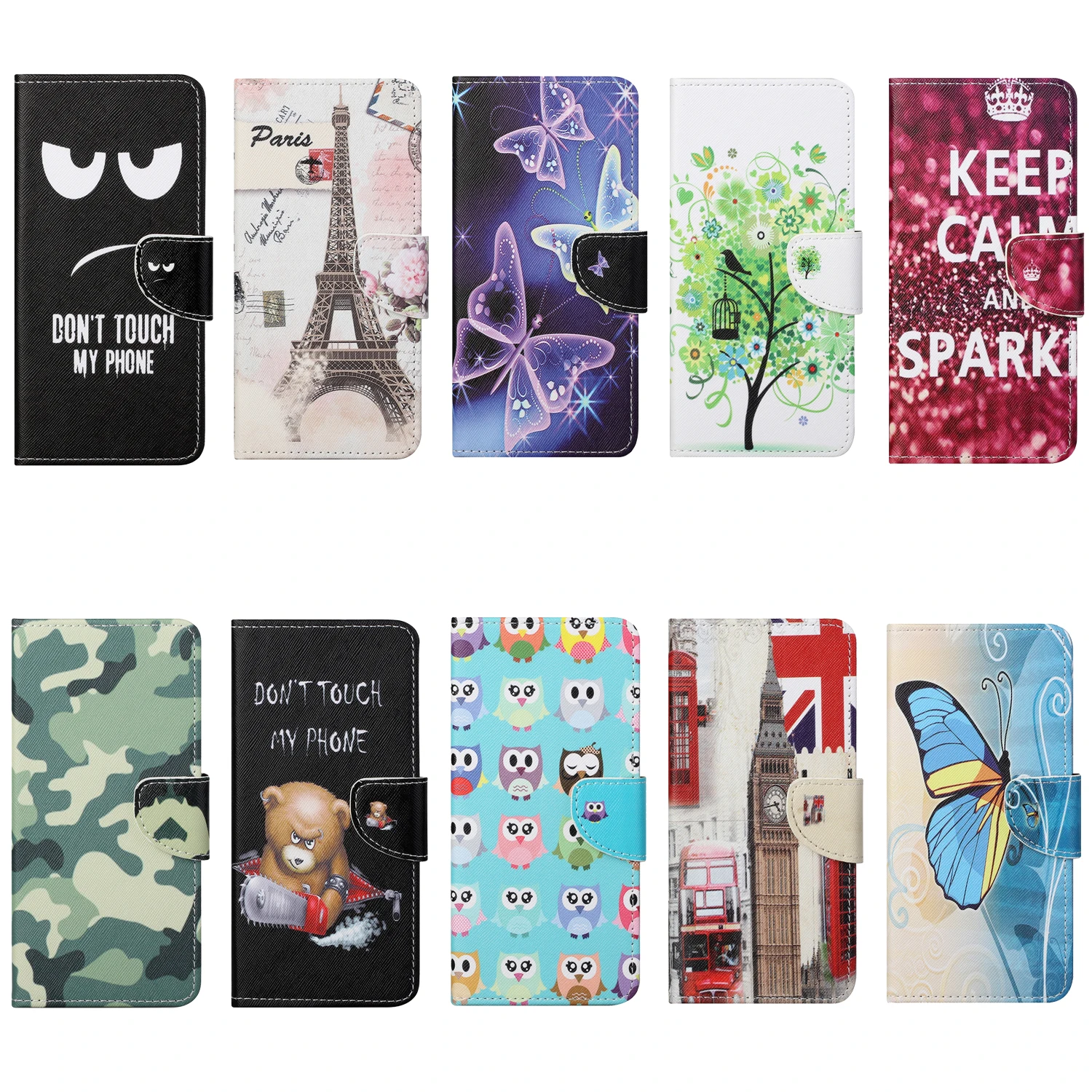 

Cartoon Flip Case for Coque Mororola Moto E13 G23 G53 G73 E22/E22i G32 G62 G42 G52 E32 G22 G71 G41 Magnetic Wallet Phone Covers