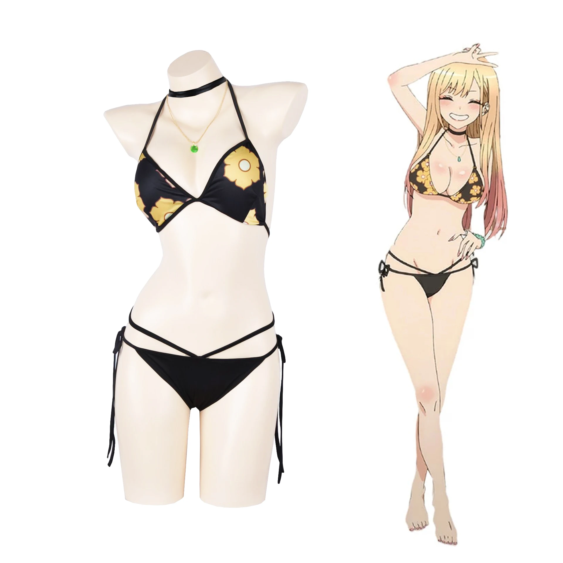 

Новый костюм для косплея из аниме «Мой костюм», дорогая Марин и Китагава, купальная одежда, колье, костюм для Хэллоуина и карнавала