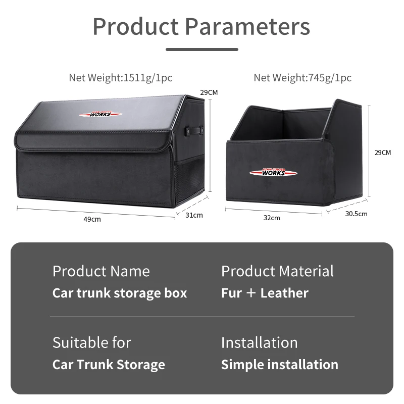 Ящик для хранения в багажнике автомобиля складной ящик большой емкости MINI Cooper One