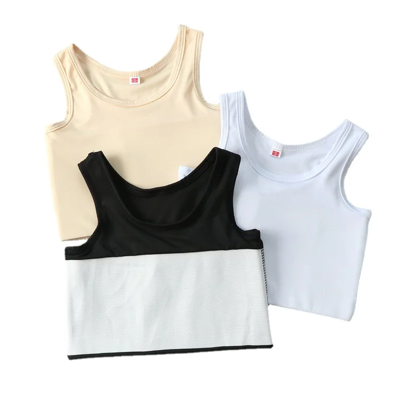 

Women Tomboy Trans Lesbian Pullover Half Length Chest Binder Plus Size Short Tank Top with Elastic Band Crop Top Women