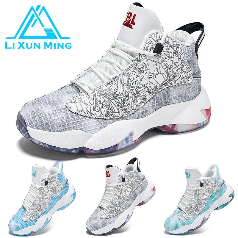 

Autumn And Winter New Basketball Shoes Are Available In Many Colors Couple's High Cut Thick Sole Leather Is Popular