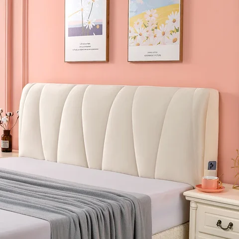 Zagęszcza aksamitna pluszowa pokrywa zagłówka miękka elastyczna okładka na głowę z łóżkiem.