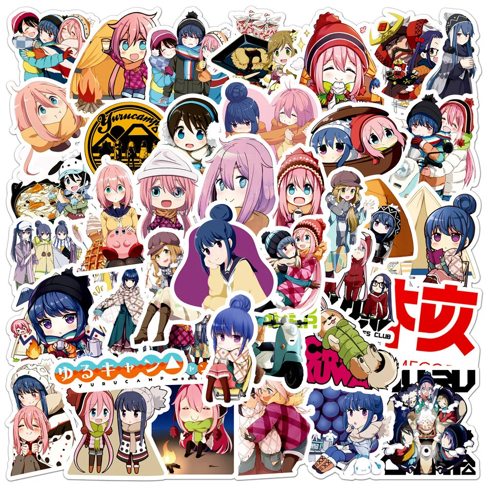 

10/30/50PCS Cute Yuru Camp Japanese Anime Stickers For Toys Luggage Laptop iPad Skateboard Cup Motorcycle Stickers Wholesale