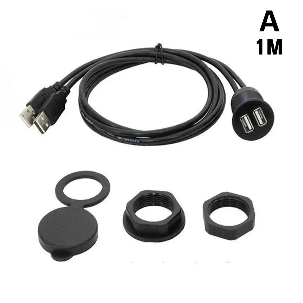

Двухпортовая USB-розетка RV Cabe USB3.0, автомобильный удлинитель для скрытого монтажа, панель приборной панели, квадратный USB-кабель для дома на колесах