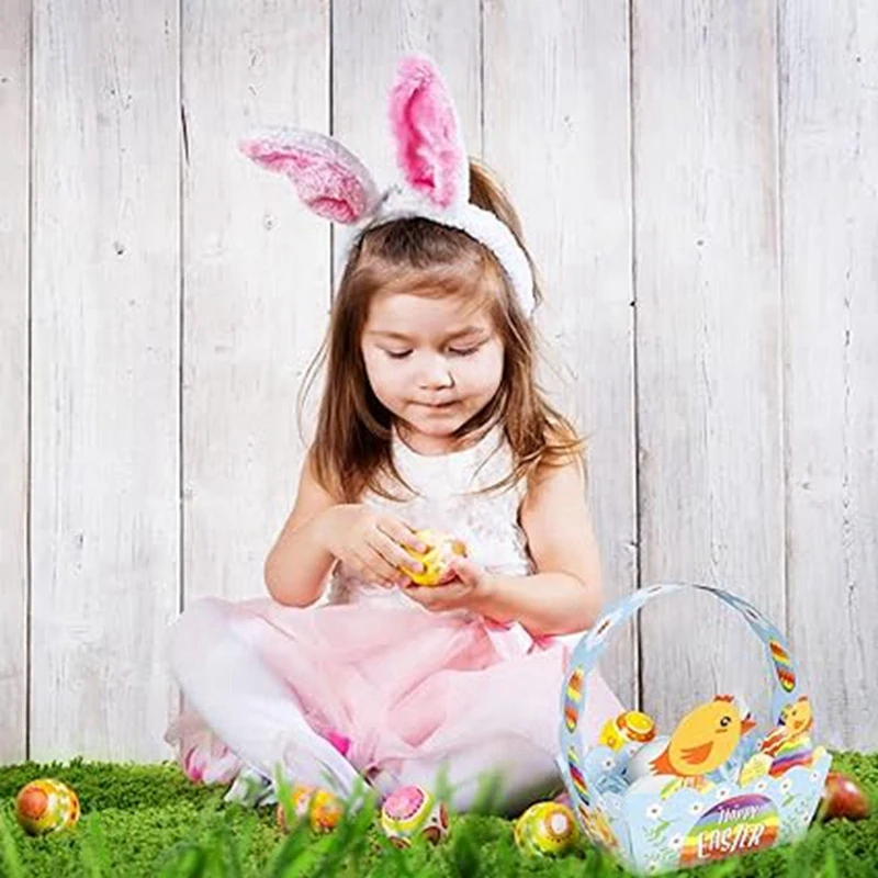 Пасхальные корзины пасхальные подарки набор корзин с ручкой бумага Пасхальная