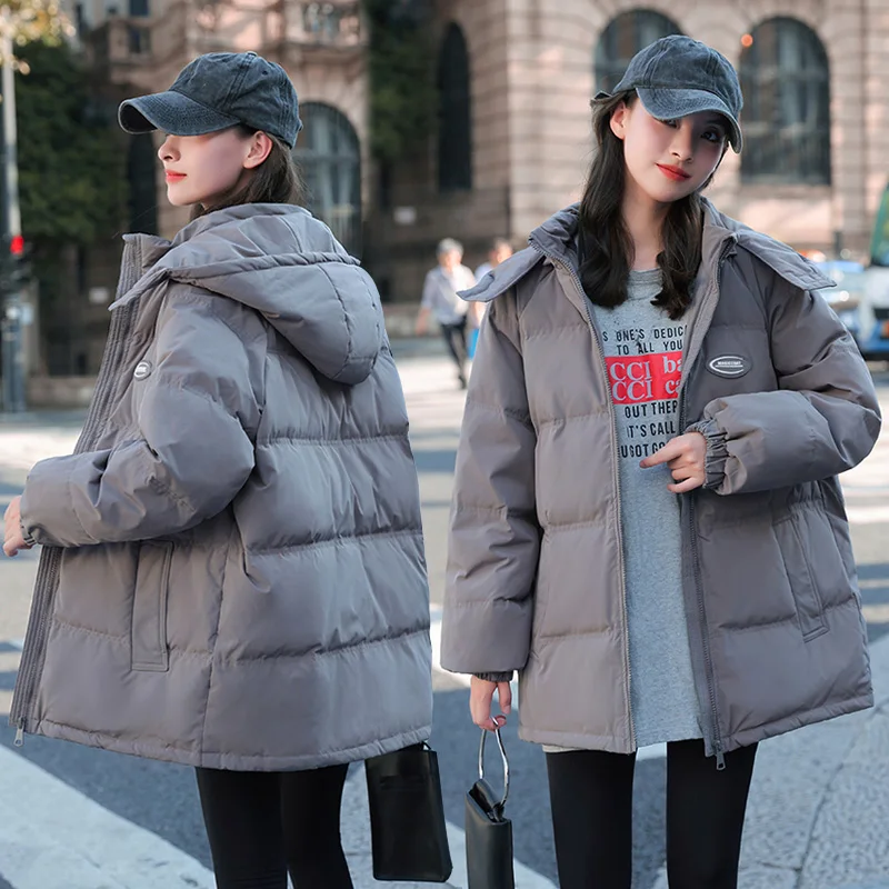 Winter Coat Women Jacket Parkas Thick 2022 Autumn Black Oversized Purple Puffer Bubble Hooded Harajuku Clothes Loose