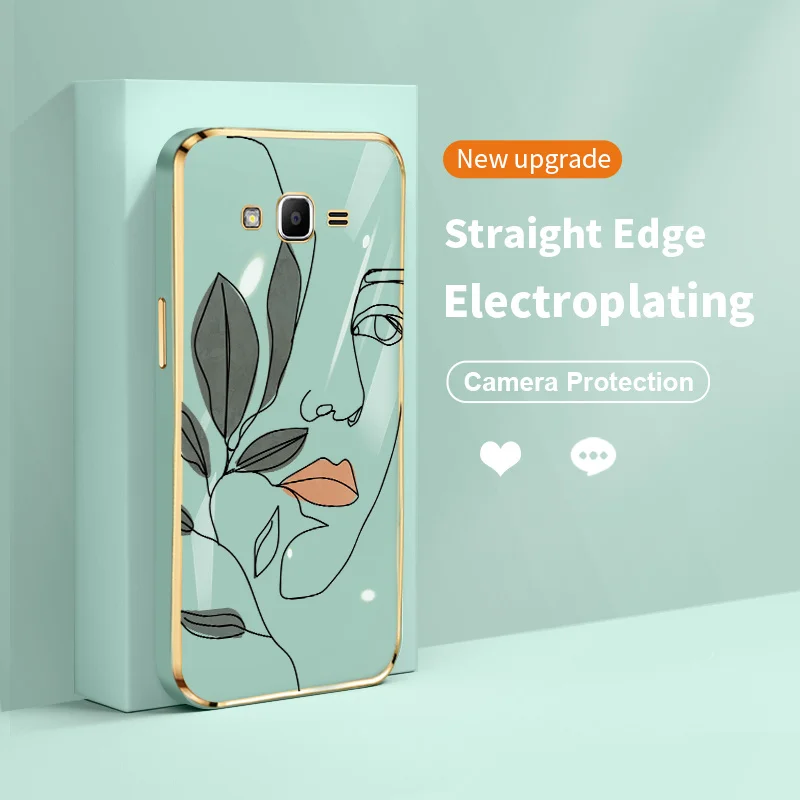 

Women and Flowers Electroplating Phone Case for Samsung Galaxy J2 Prime J4 J6 Plus J7 Pro J7 Prime On7 Grand Prime Plus Ultra