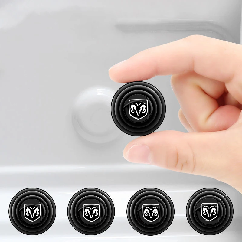 

Car Door Anti-collision Silicone Pad Stickers Soundproof Buffer Gasket For Dodge Caravan Neon Viper Demon RAM 1500 2500 3500 SXT