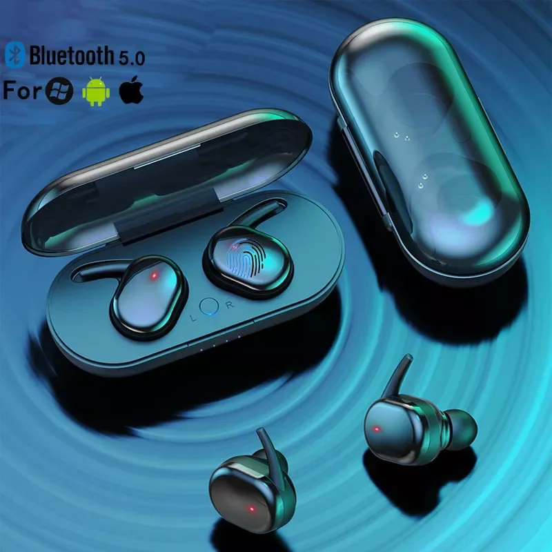 

New TWS Bluetooth Earphones 5.0 True Wireless Headphone In-ear Handsfree Headset Sports Earbuds With Charging Box For Smartphone