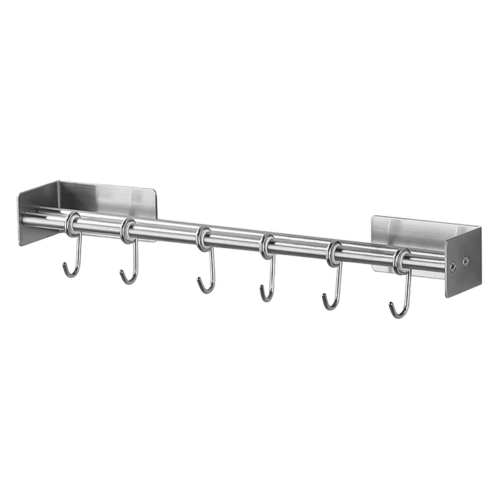 

Kitchen Holder Rack Stainless Steel Nail Free Pot Pan Hanger Hanging Bath Towel Bar