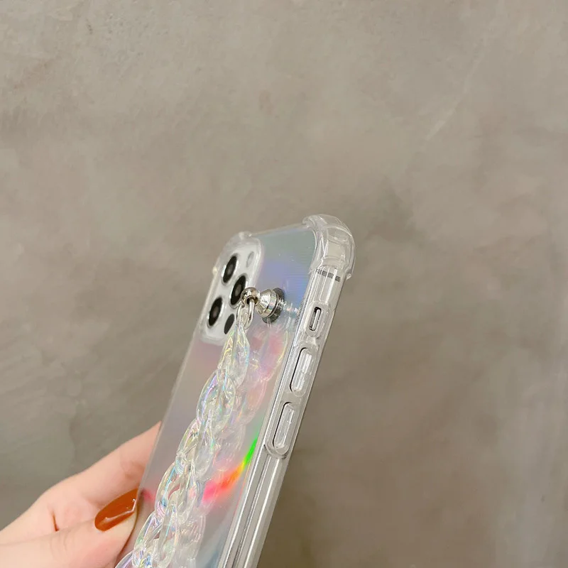 Цветной акриловый прозрачный мягкий чехол для iPhone совместимый с моделями 6 plus 7 8 11
