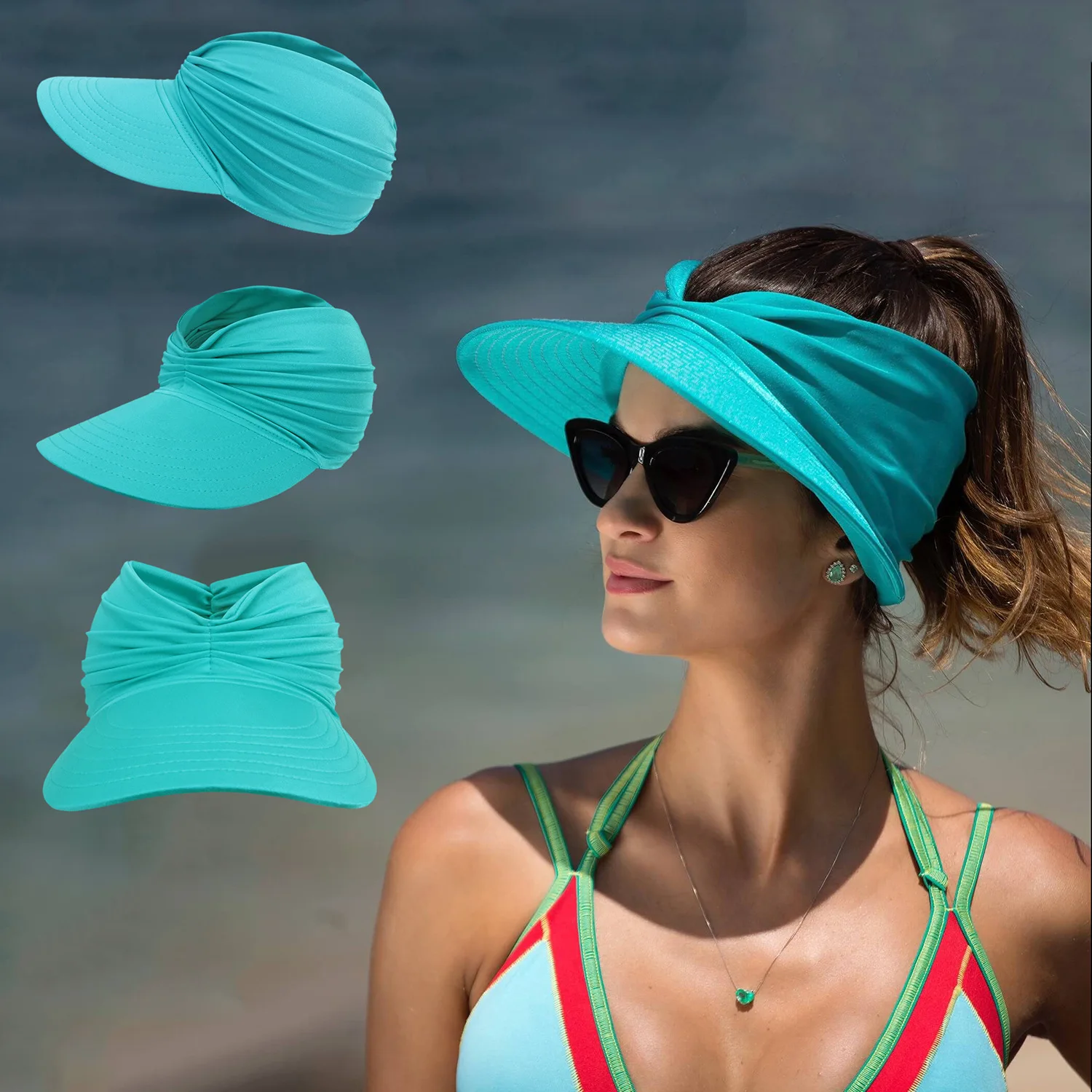 

Women's Sun Hat Wide Brim Quick Dry Anti UV Travel Cap Beach Outdoor Activities Sunscreen Headgear 2023 New Fashion Chapeau