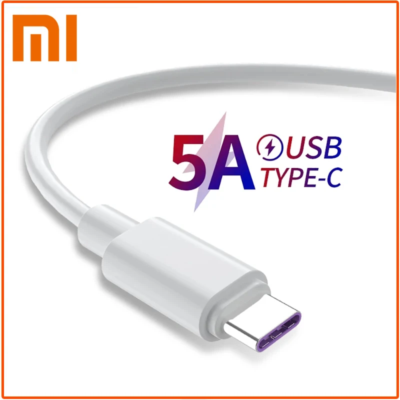 

Xiaomi 5A USB Type C Cable For Samsung S20 S9 Xiaomi Huawei Mobile Phone Fast Charging USB C Cable Wire Quick Charge Cables