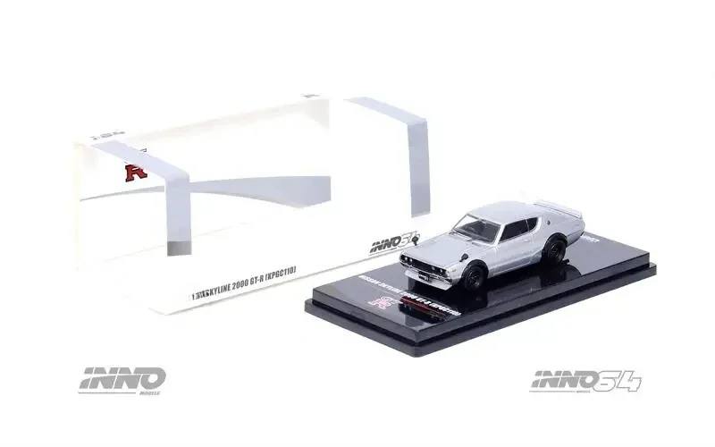INNO 1:64 SKYLINE 2000 GT-R (KPGC110) Серебряная литая модель автомобиля