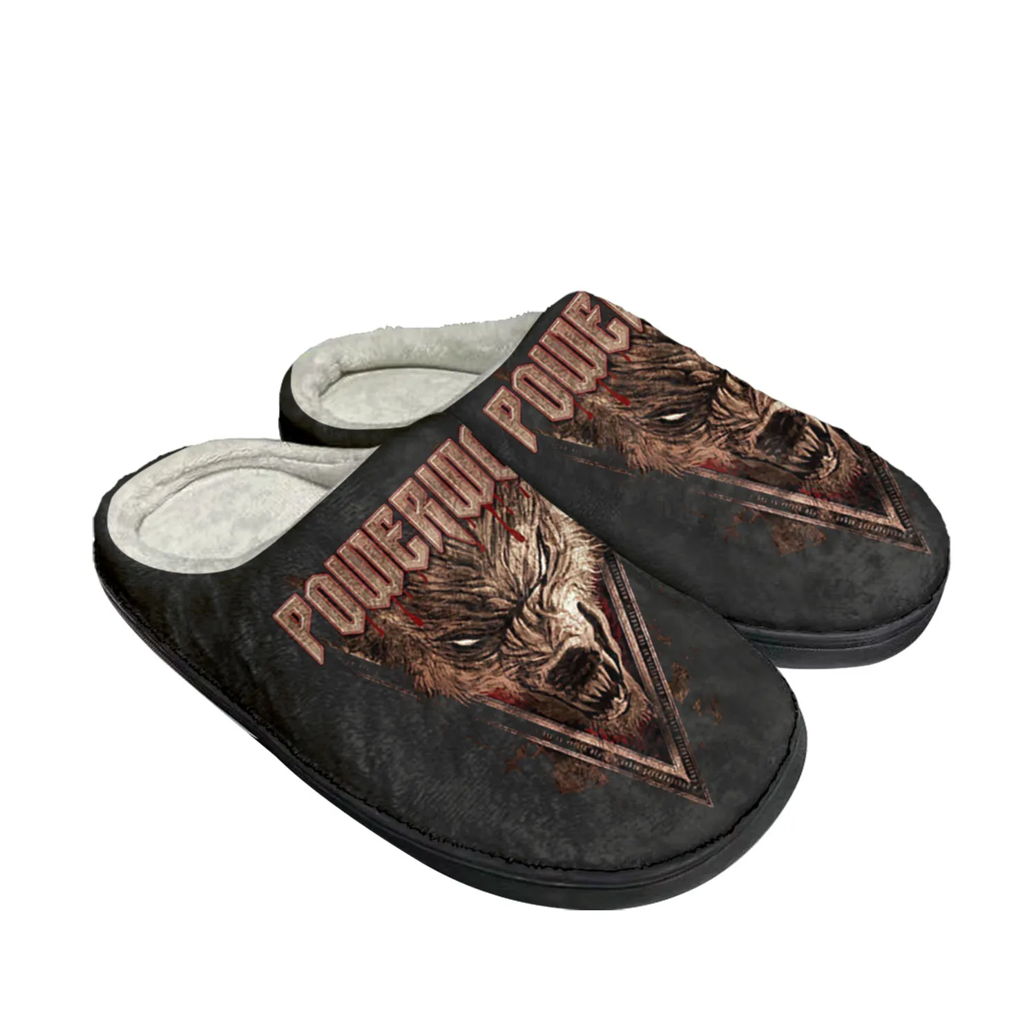 

Power Metal Powerwolf Rock Band Home Cotton Custom Slippers Mens Womens Sandals Plush Bedroom Keep Warm Shoe Thermal Slipper