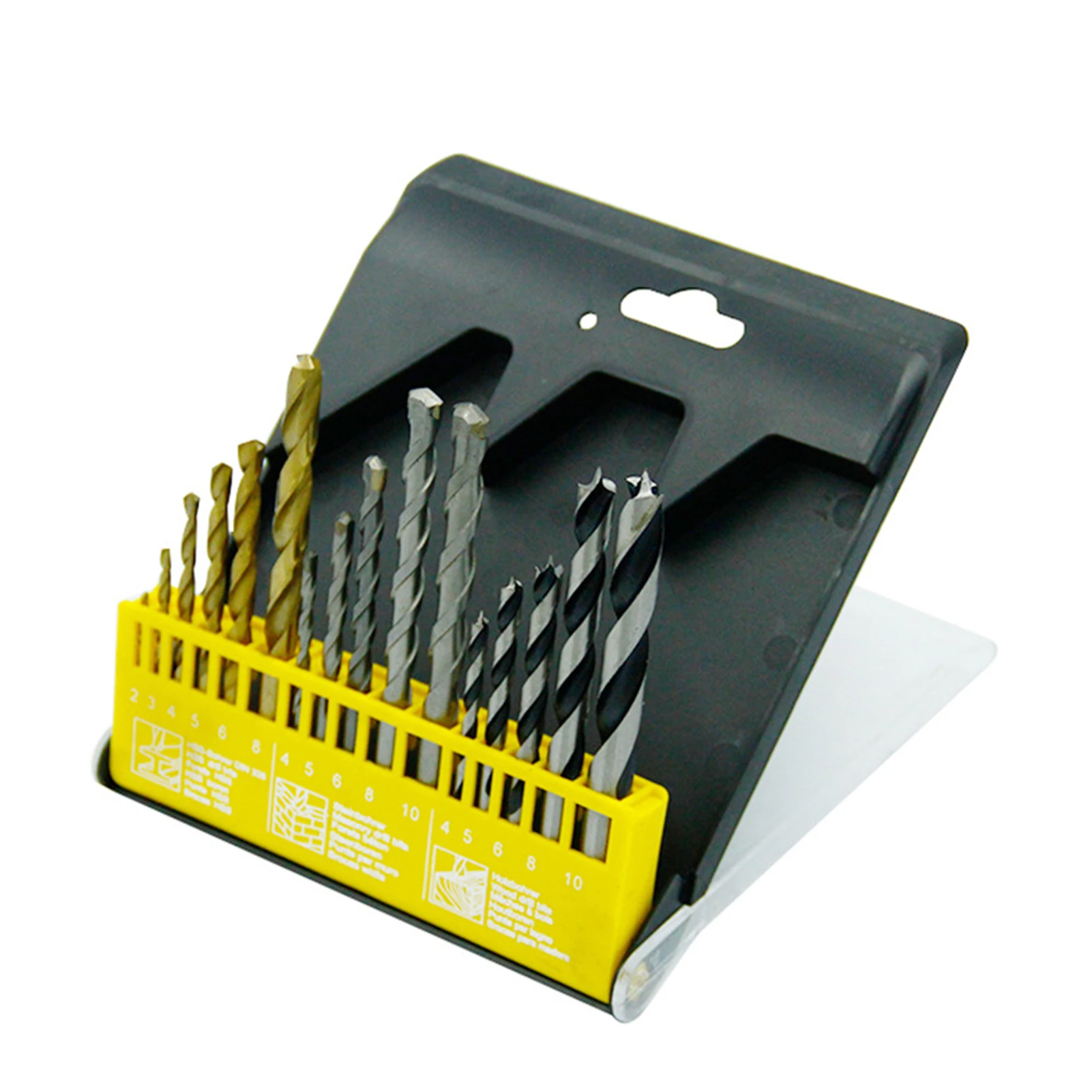 

16pcs Drill Bit Set High Speed Steel Twist Drill Bit Case Coated Drill Bit Set for Woodworking Metal Drilling Cutter Tool