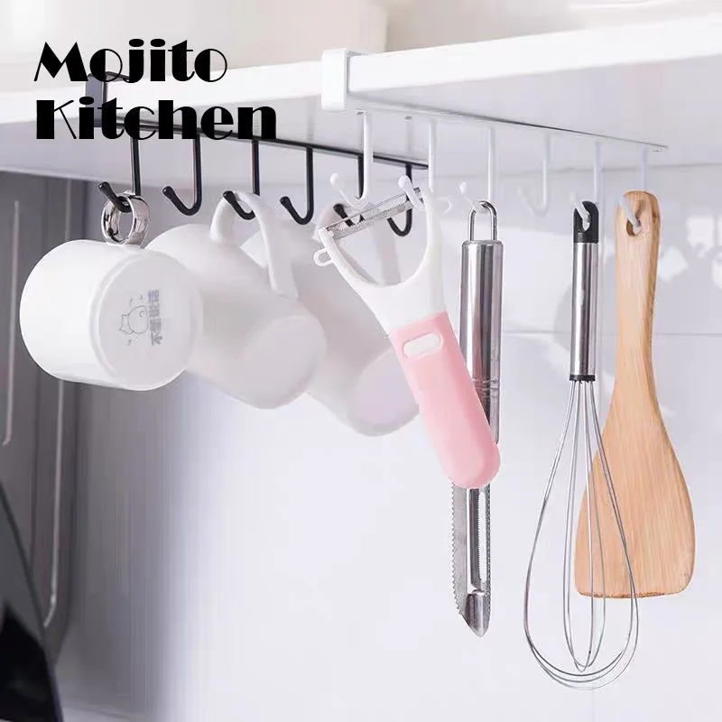 kitchen utensils organizer shelf storage towel hooks housekeeper hangers cabinet storage shelves for kitchen convenience free global shipping