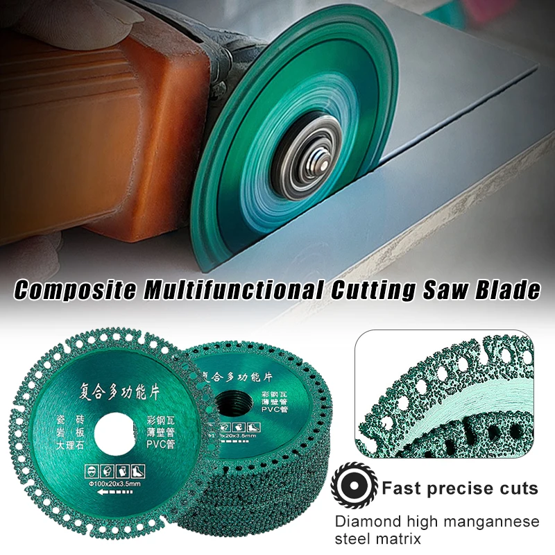 Composite Multifunctional Cutting Saw Blade 100mmUltra-thin Saw Blade Ceramic Tile Glass Cutting Disc For Angle Grinder 4inch