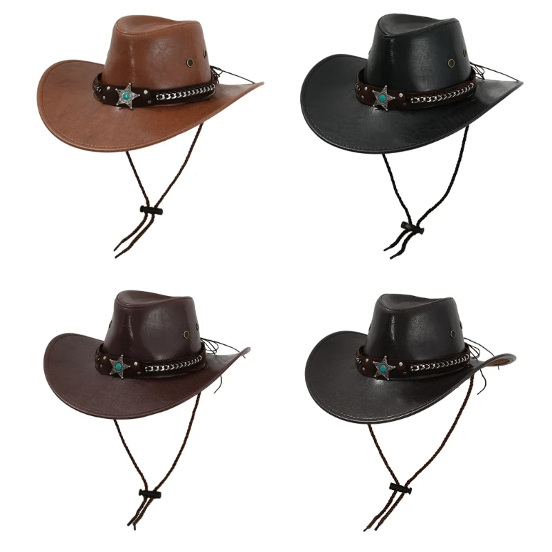 Западные ковбойские шляпы с широкими полями шляпа-федора подарок для бойфренда