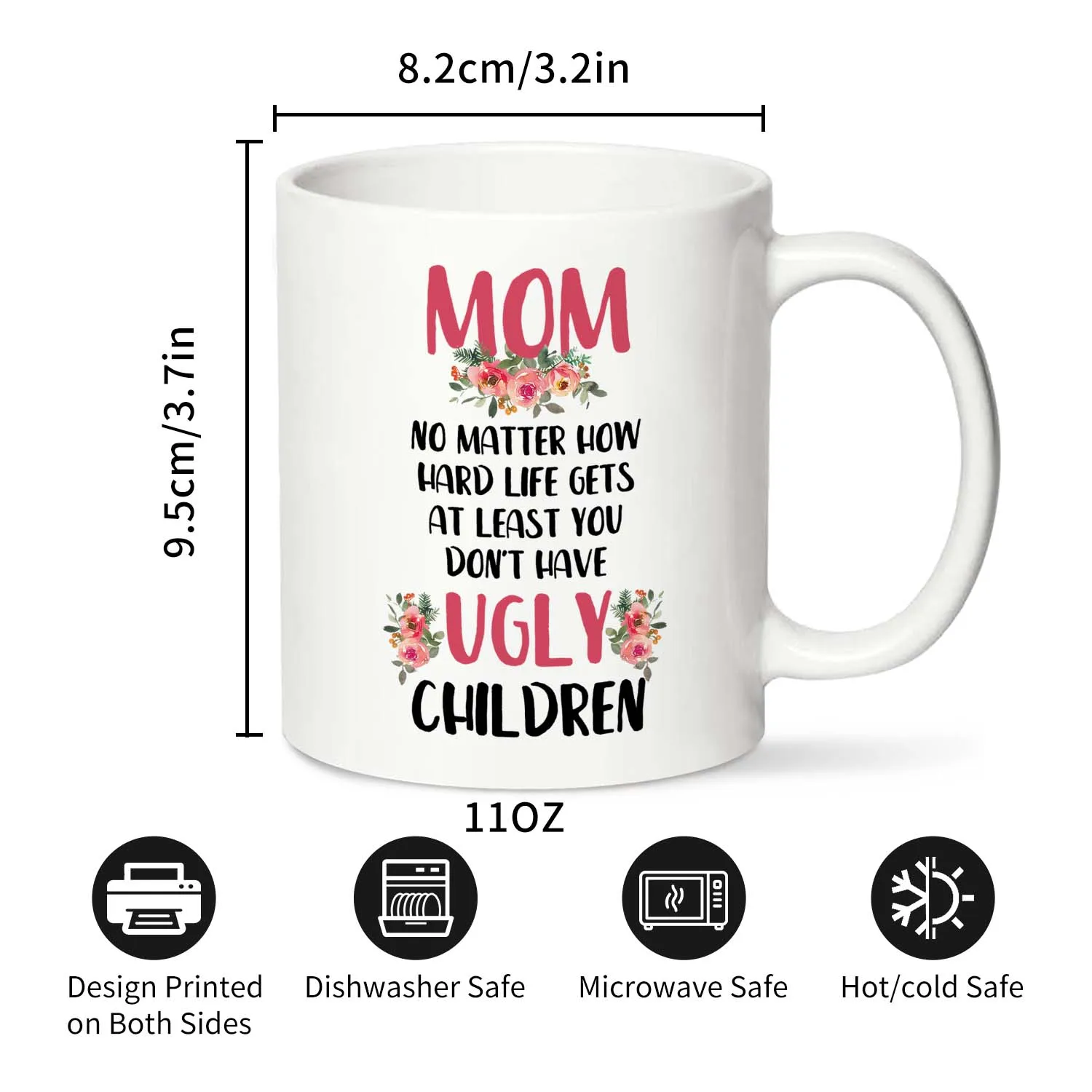 Керамическая Кофейная Кружка Best Mom Ever 11 Унций Ручная Универсальная Посуда Для