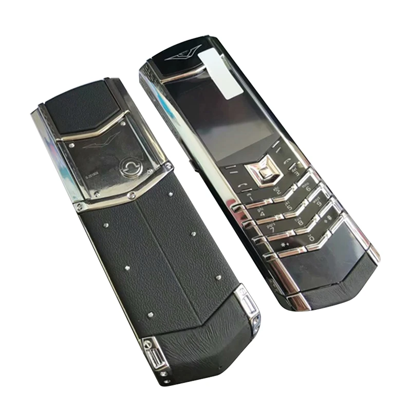 Unlock K8+ Bar Luxury Metal Signature Handmade Phone Dual Sim No Camera Normal Leather Back Bluetooth IMEI Changable