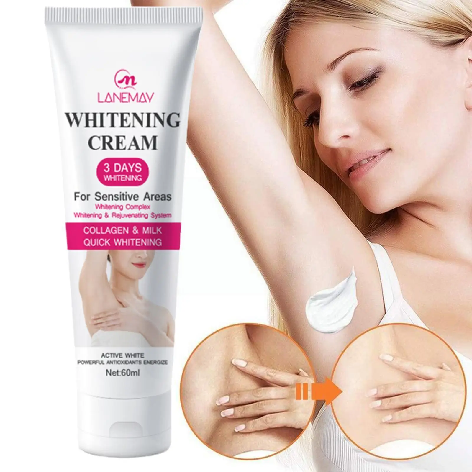 

Women Private Parts Underarm Whitening Cream Brightening Darkening Beauty Cream And Parts Armpit 2022 Sensitive Whitening C Q8y2