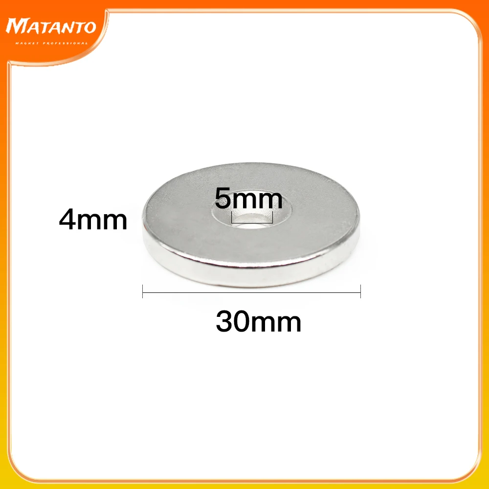 

1/2/5/10/15/20PCS 30x4-5 Round Rare Earth Neodymium Magnet 30*4 mm Hole 5mm 30x4 Disc Countersunk Strong Magnet 30x4-5mm 30*4-5